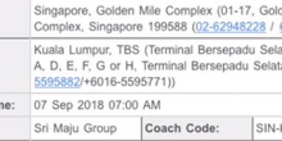 Sri Maju Bus 7th Sep 7am Tickets Vouchers Flights Overseas Attractions On Carousell