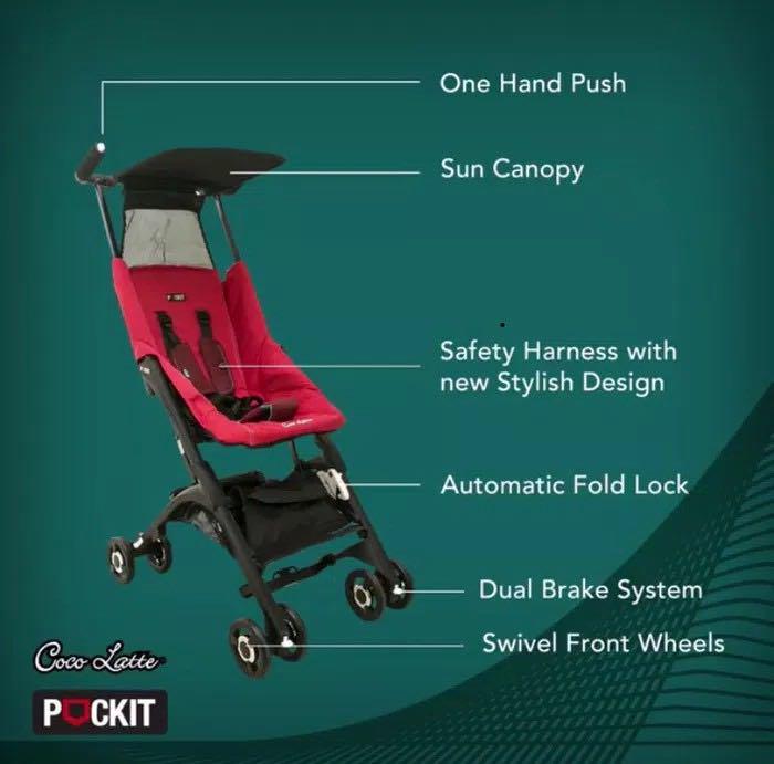Stroller pockit top second murah