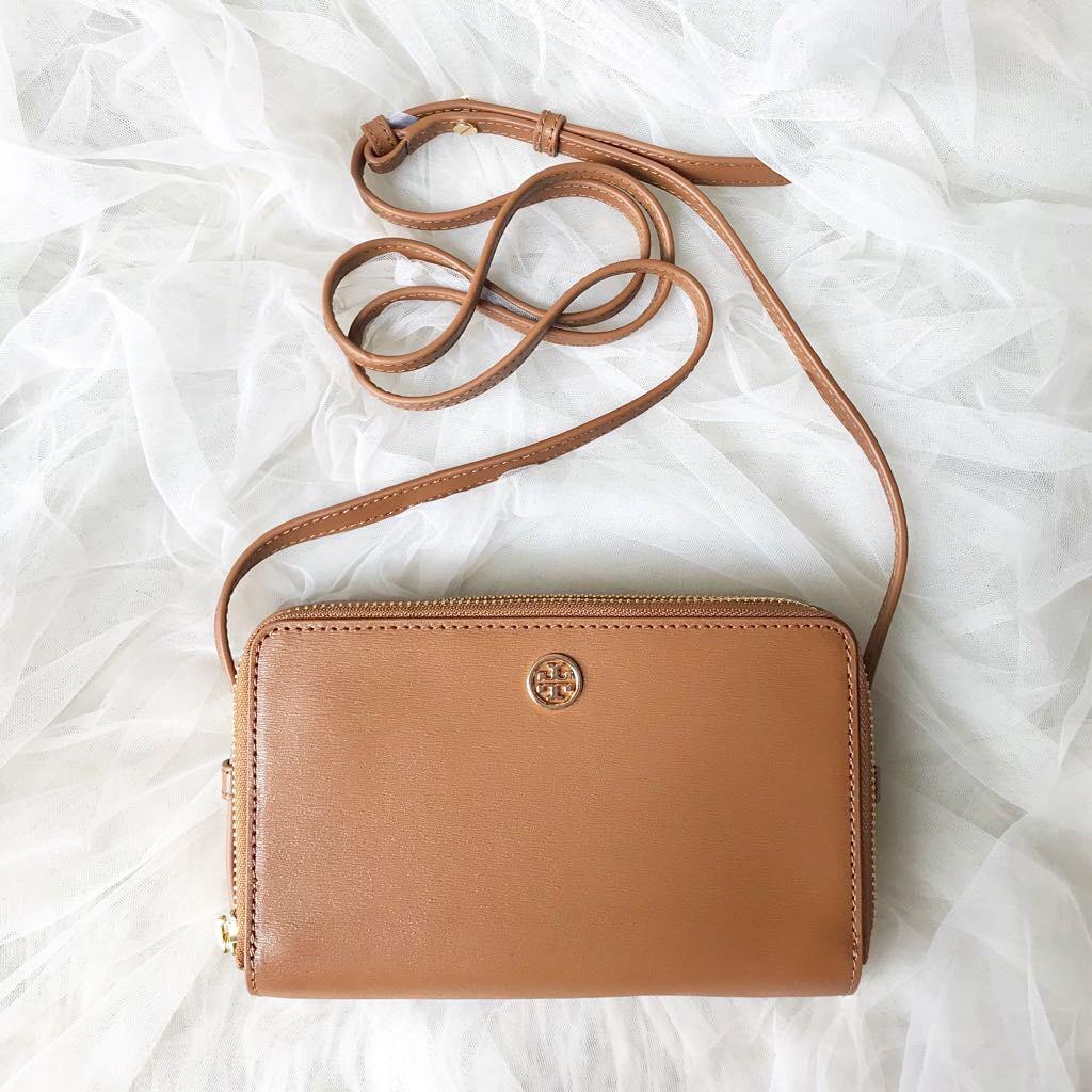 Tory Burch parker double zip mini bag LIBERTY RED size 18cm x 11cm