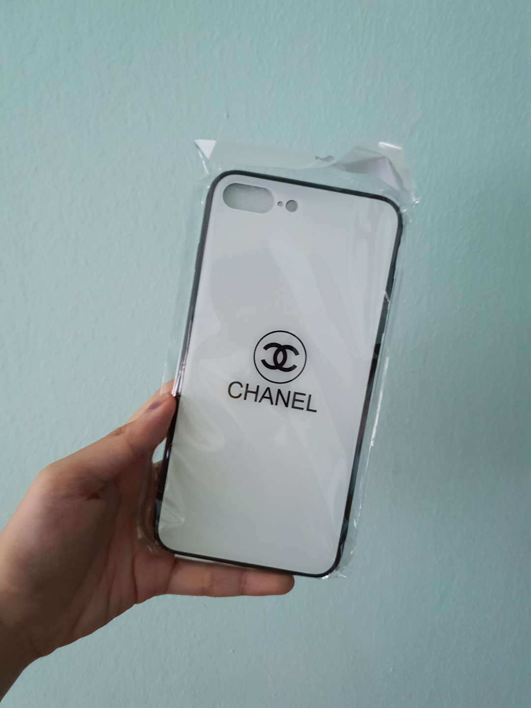 White chanel glass iphone 7/8 plus case, Mobile Phones & Gadgets, Mobile &  Gadget Accessories, Cases & Sleeves on Carousell