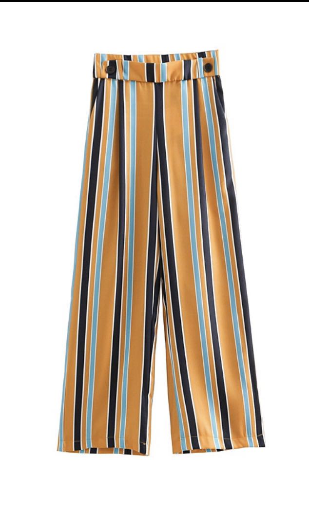 yellow striped pants