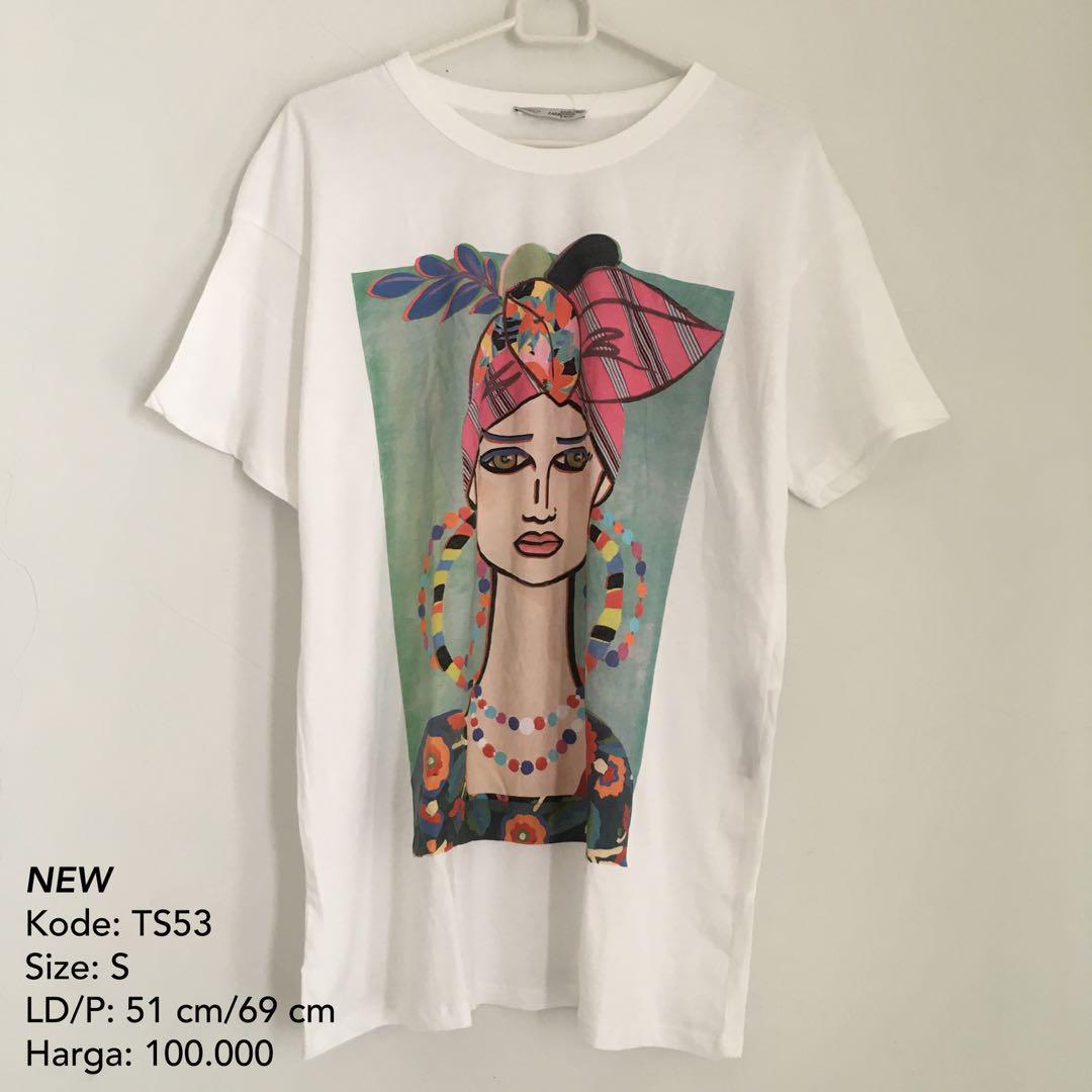 Zara T Shirt Fesyen Wanita Pakaian Wanita Di Carousell