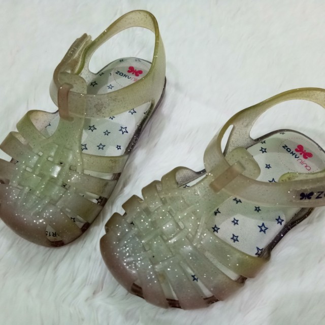 clear baby shoes