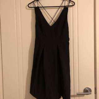 Black cross back Skater Dress