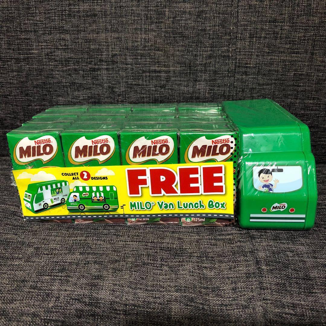 16 X Milo UHT Packet Drink 125ml **FREE MILO VAN LUNCH BOX**, Food ...