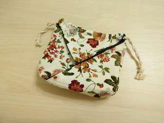 日式 手拿包 布包 手作 手工 花布 花紋 花朵 圖騰 束口袋 小提袋 零錢袋 化妝包 束口包