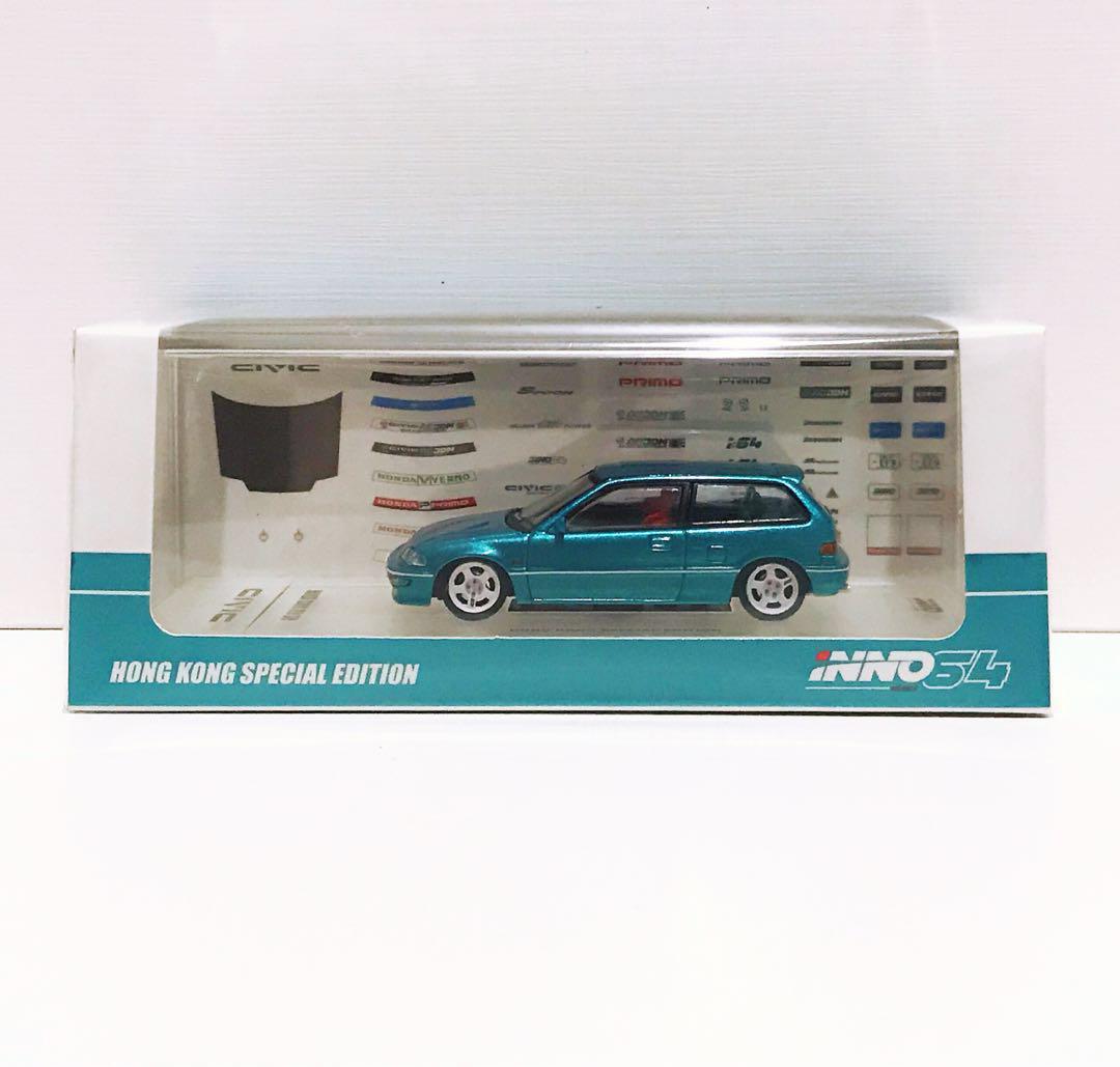 全新未拆inno64 Honda Civic Ef9 Metallic Green 銅鑼灣微影世界限定 玩具 遊戲類 玩具 Carousell