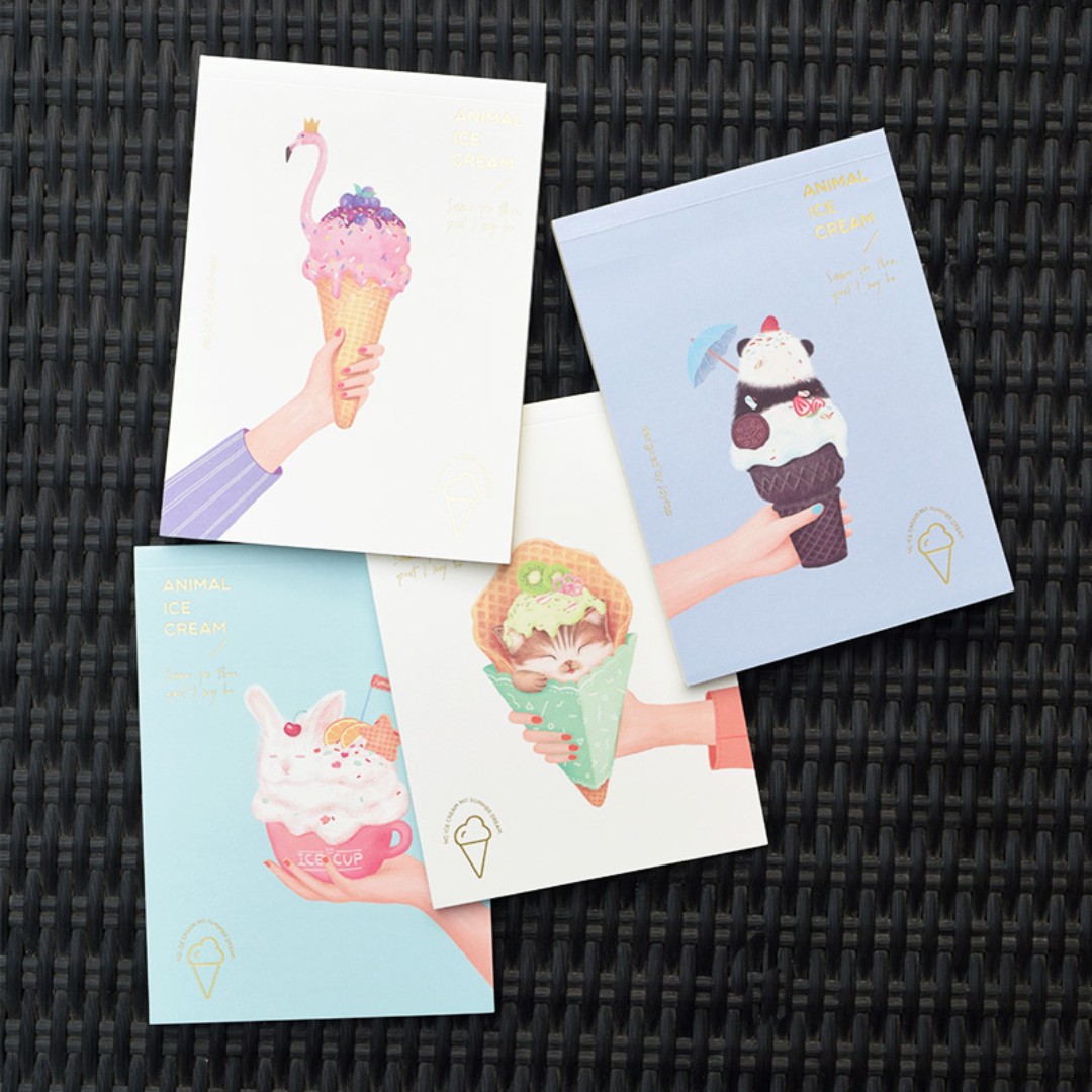 Animal Ice Cream Plain Notepad B6 Buku Alat Tulis Alat Tulis Di
