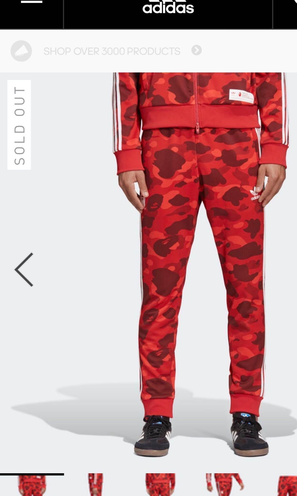 bape x adidas pants