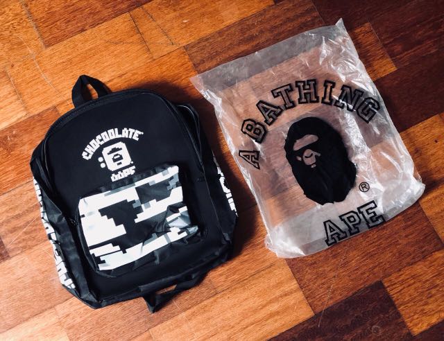 Bape chocoolate backpack clearance