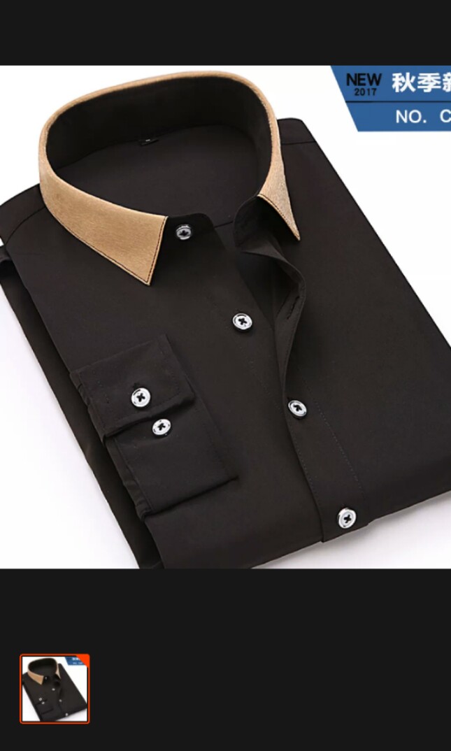 black long sleeve top with gold buttons