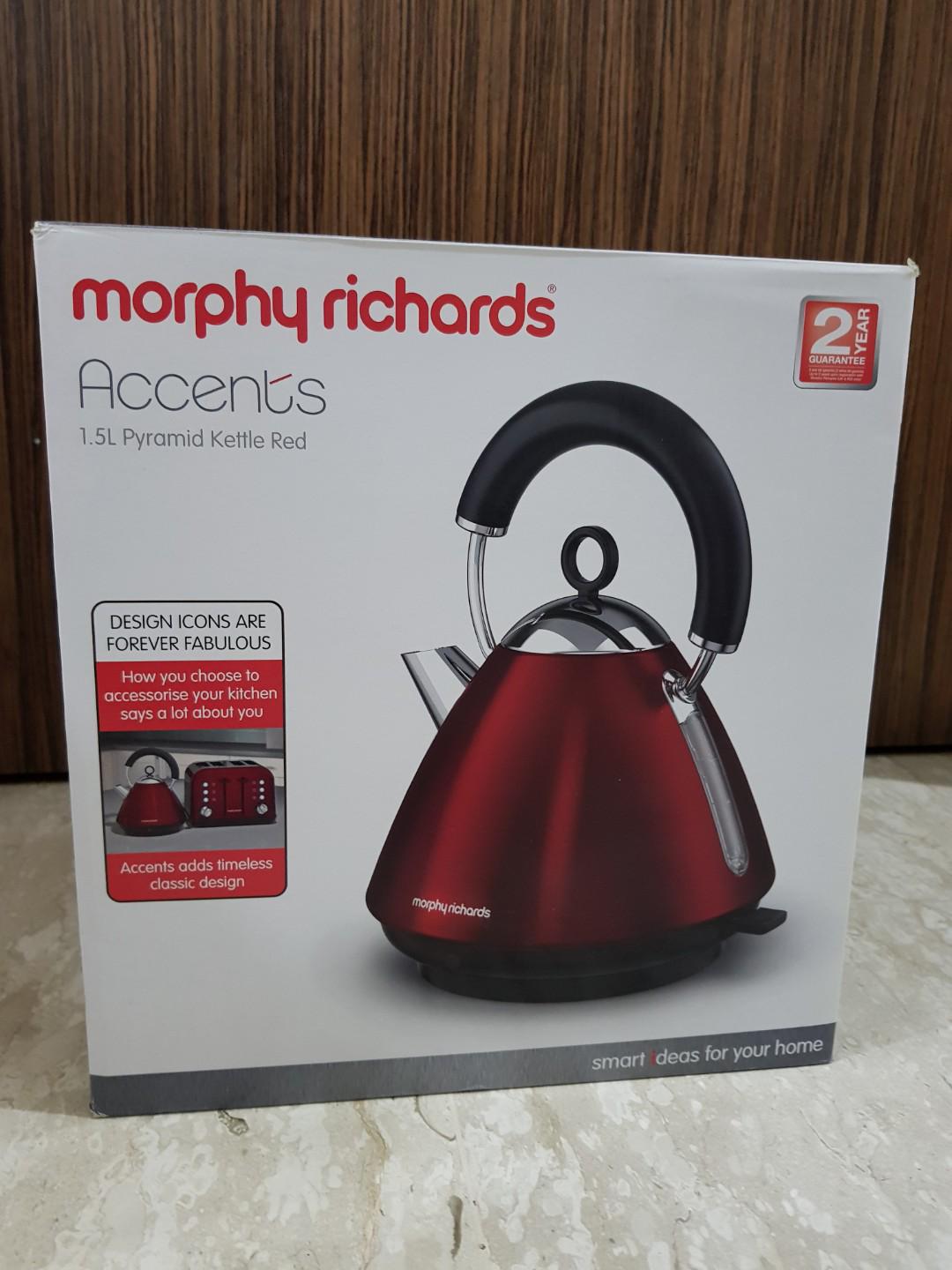 BNIB Morphy Richards Kettle Red TV Home Appliances Kitchen Appliances Ovens Toasters on Carousell