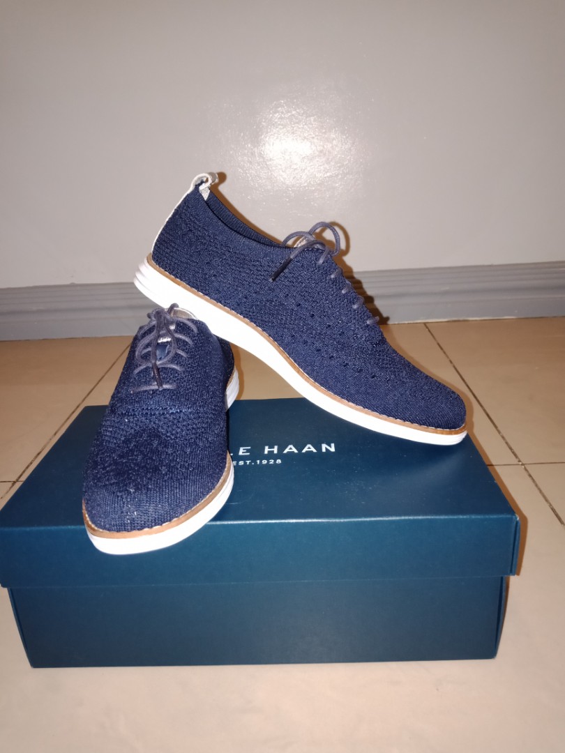 cole haan original grand wingtip blue