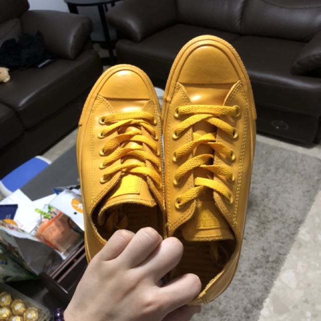 womens converse yellow chelsee rubber high