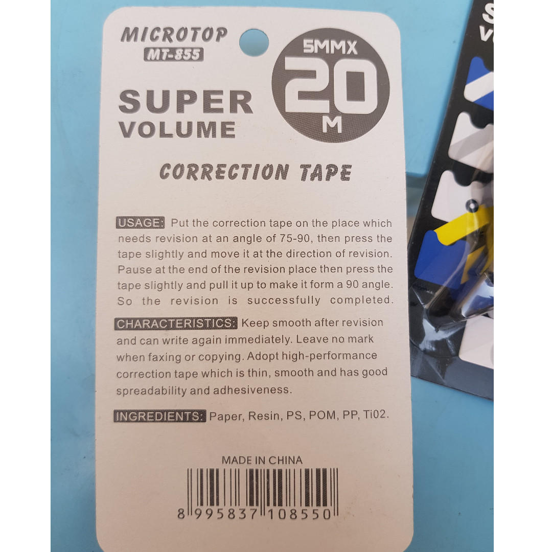 Correction Tape TIP-X Besar Super Volume Microtop MT-855 TOP BANGET