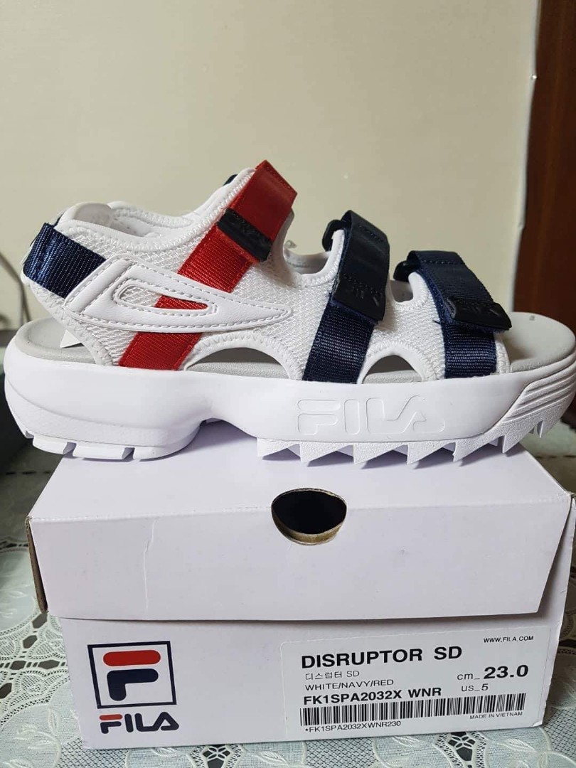 Fila Disruptor Sandals White/Navy/Red 