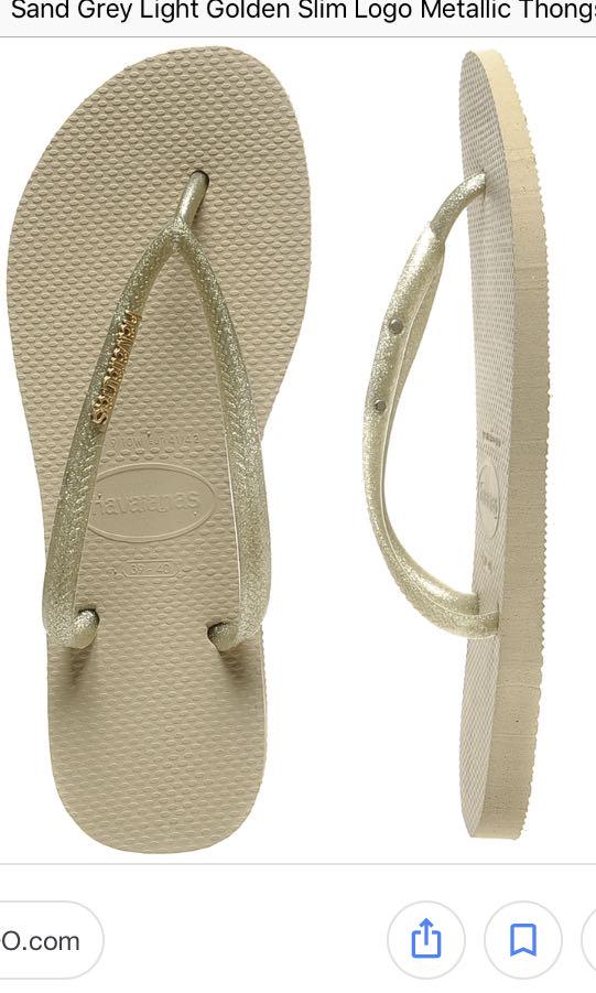 havaianas slim sand grey light golden