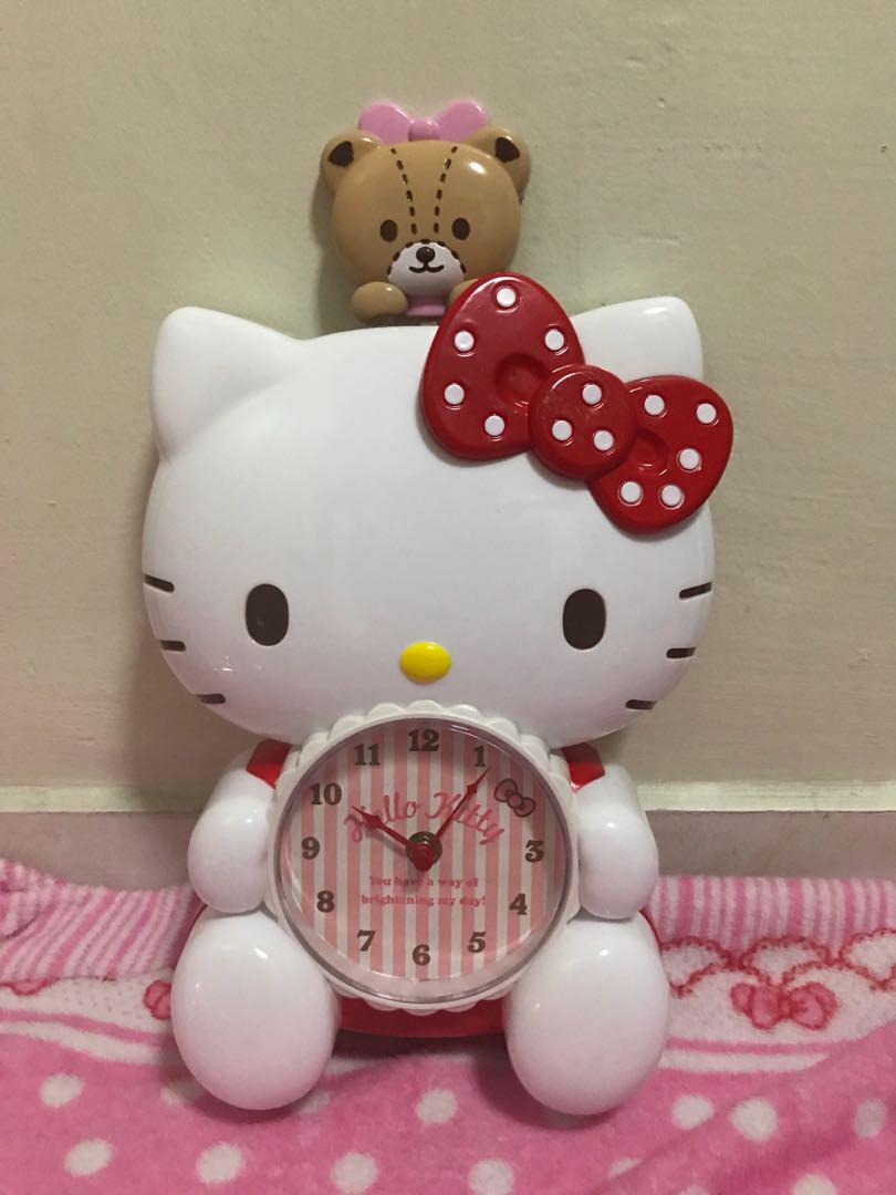 Hello Kitty Clock, Furniture & Home Living, Home Improvement ...