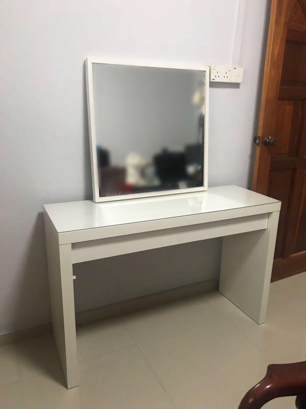 malm dressing table as desk