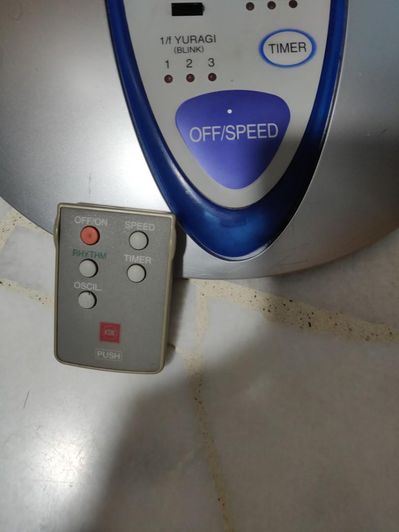 Panasonic Stand Fan F307KH with remote, Furniture & Home Living