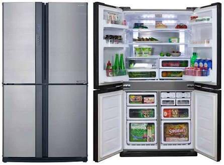 Kulkas Sharp 4 Pintu Besar Mewah Kitchen Appliances Di Carousell