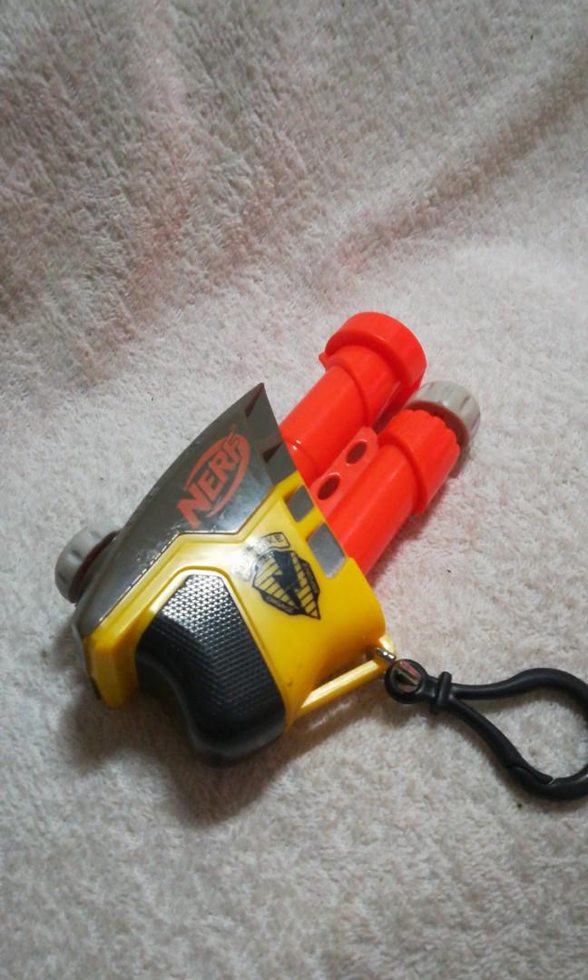 Nerf N Strike S. S. AS1 Keychain Mini Single Blaster, Sports Equipment