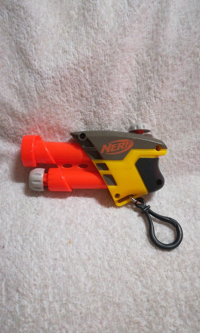 Nerf N Strike S. S. AS1 Keychain Mini Single Blaster, Sports Equipment