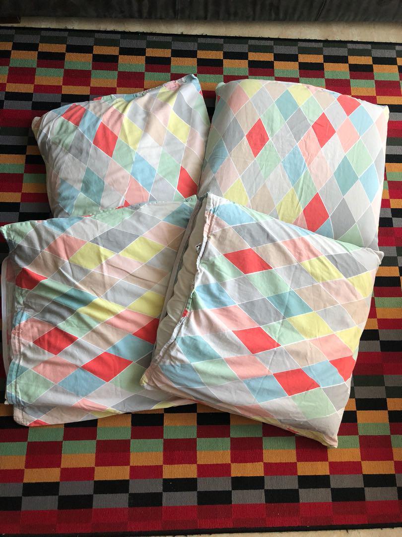 Oversized Square Pillows Furniture Home Decor Cushions Linen