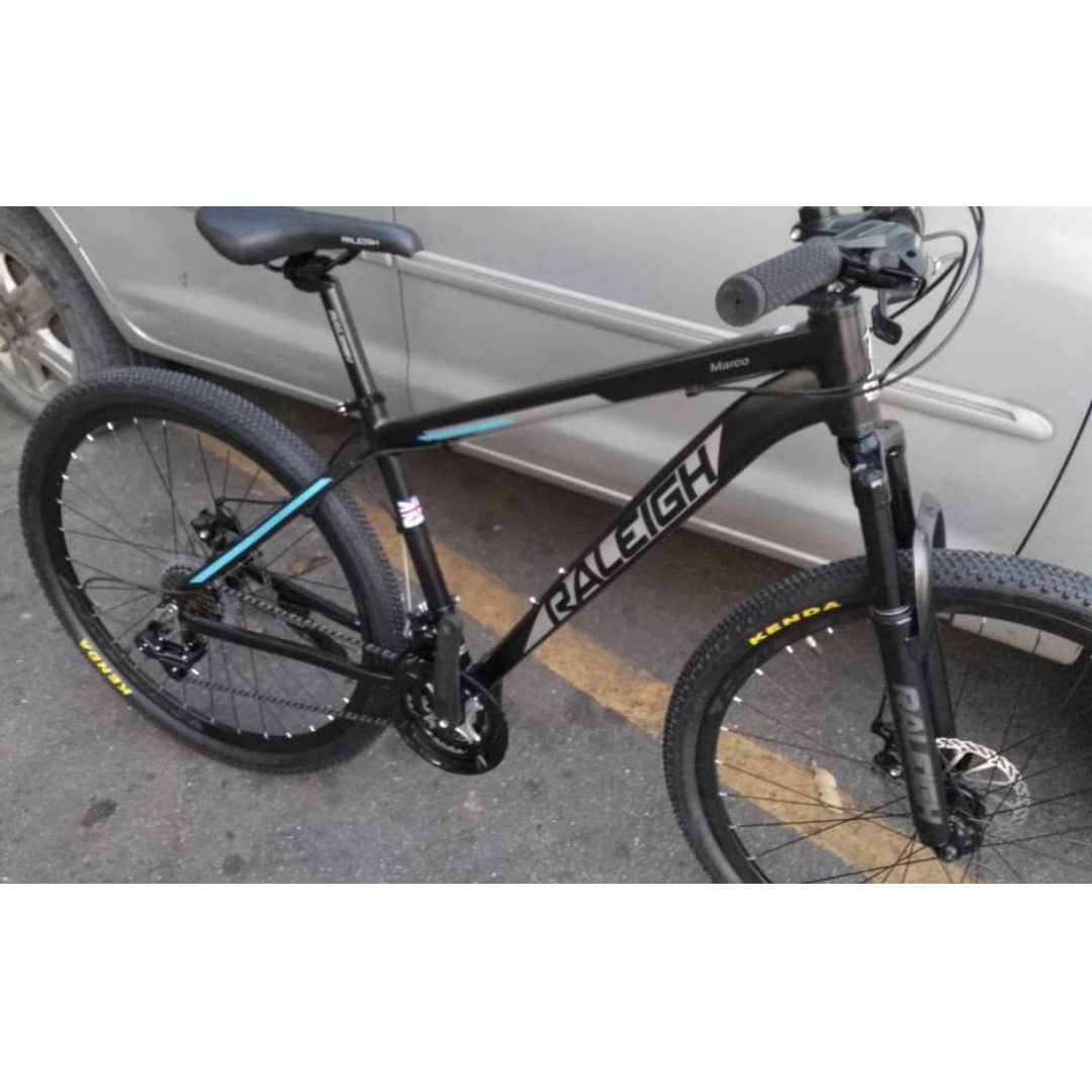 Black raleigh clearance mountain bike