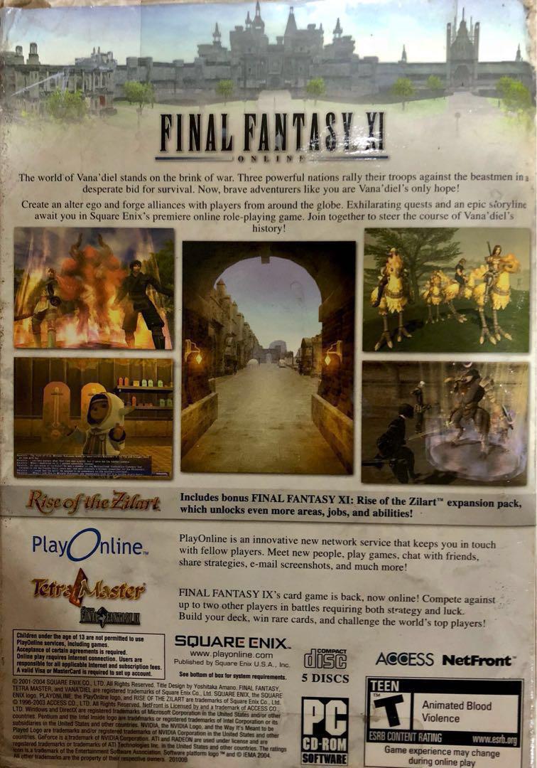 Retro Classic Final Fantasy Xi Final Fantasy Vii Pc Game Cd Disc Set Video Gaming Video Games Playstation On Carousell