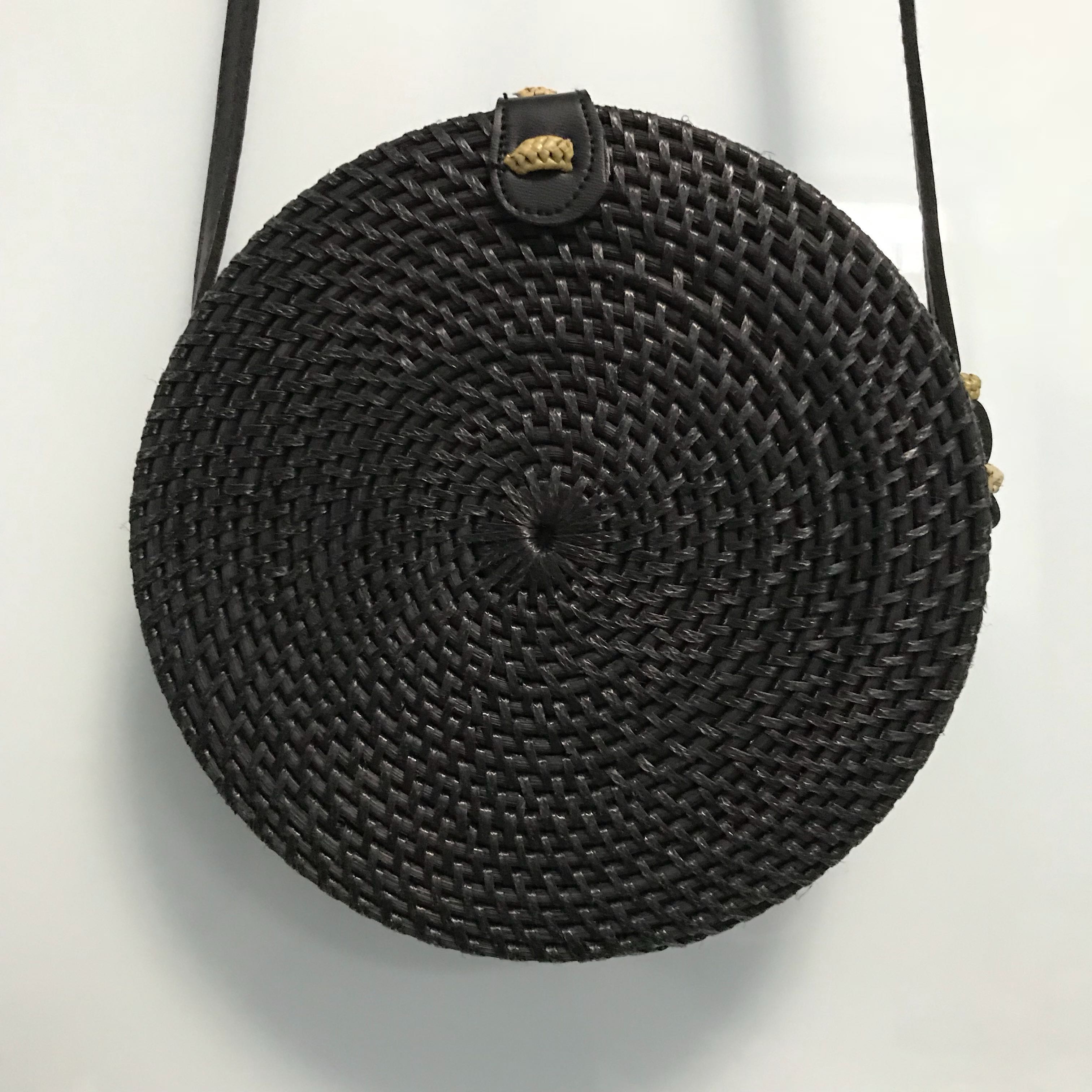 rattan bag black