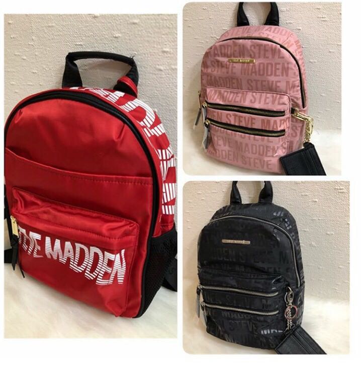 steve madden red backpack