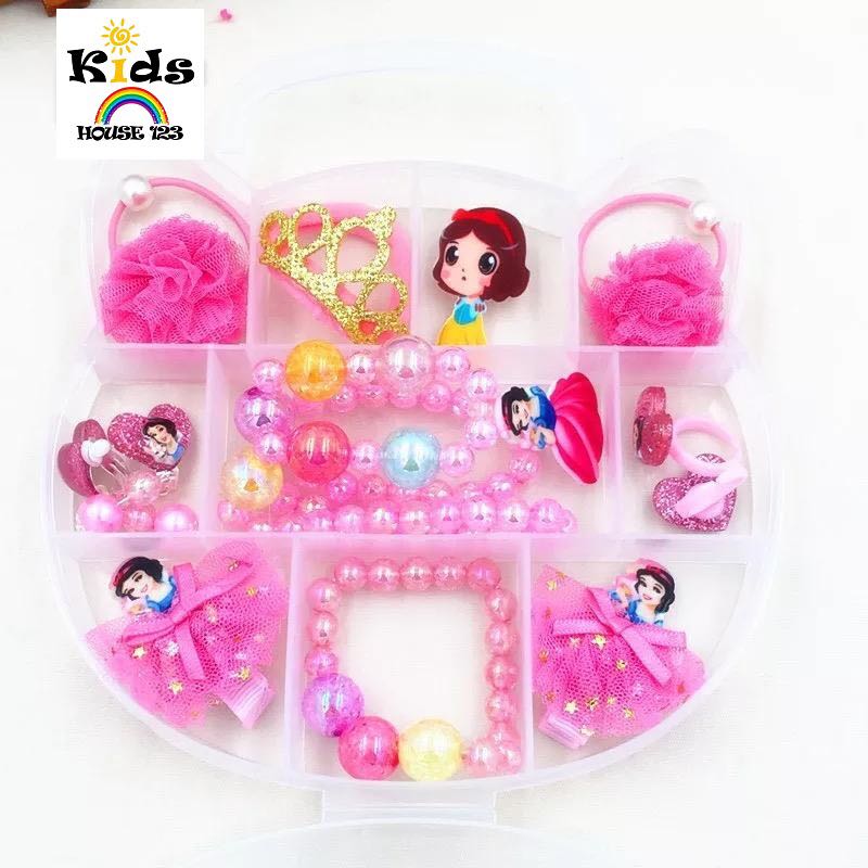 Suit Box Snow White Hair Accessories Set Jewelry Gift Set W Box