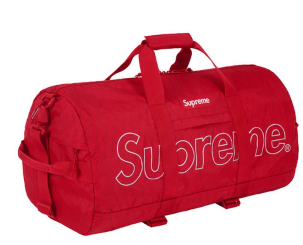 supreme duffle bag ss18 red