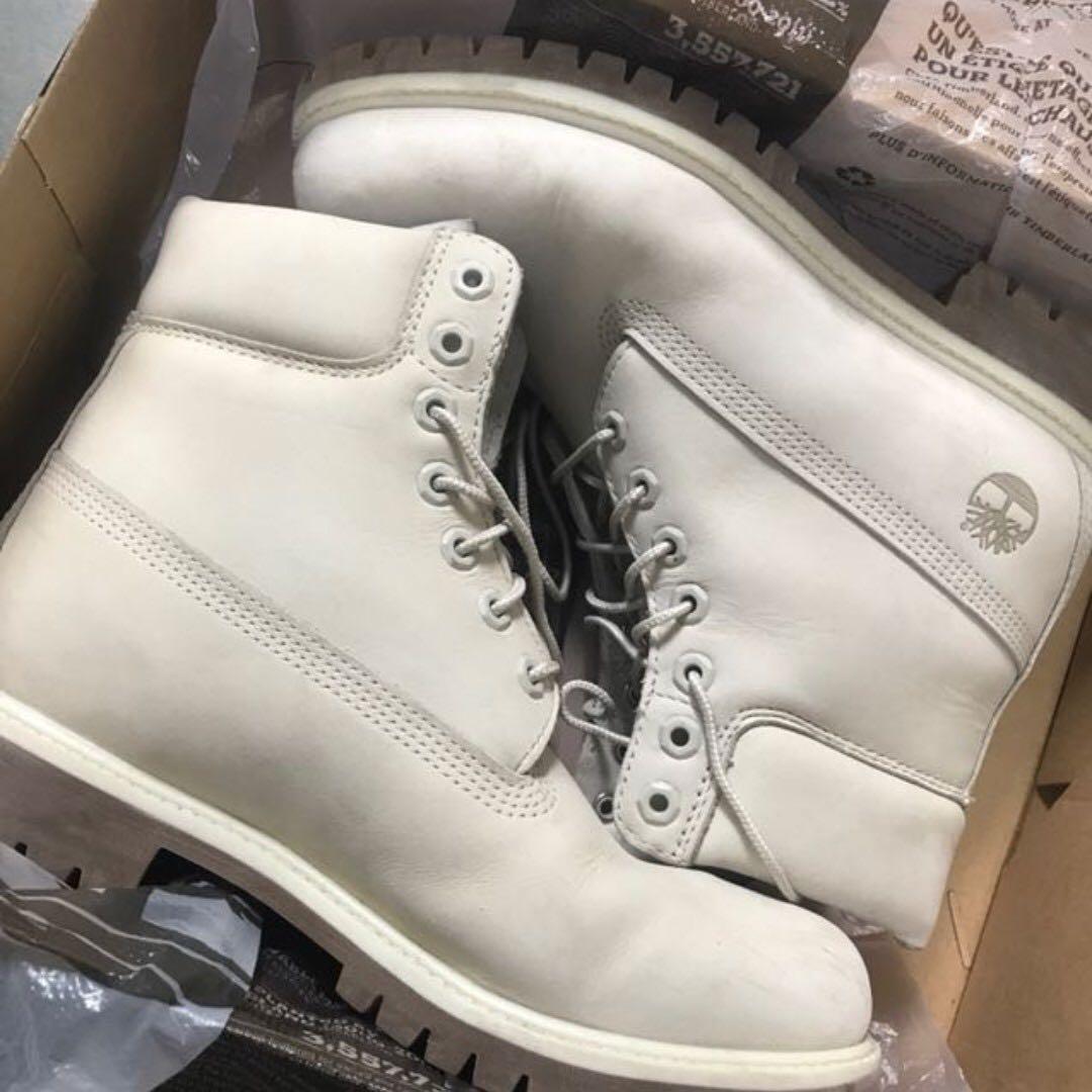 grey white timberland boots