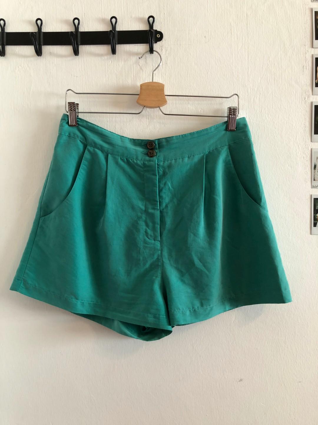 Topshop green shorts clearance