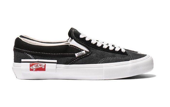 vans slip on cap lx black