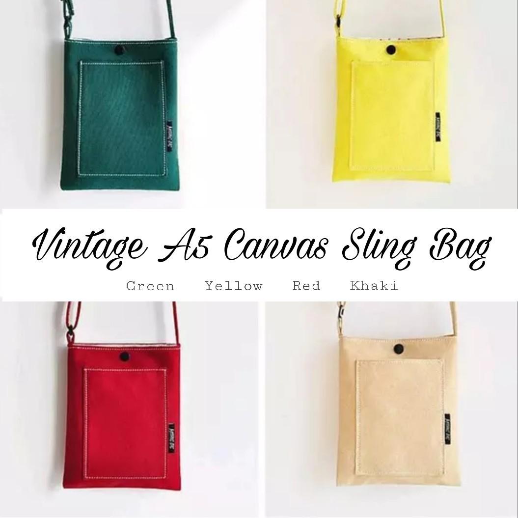 small canvas sling bag