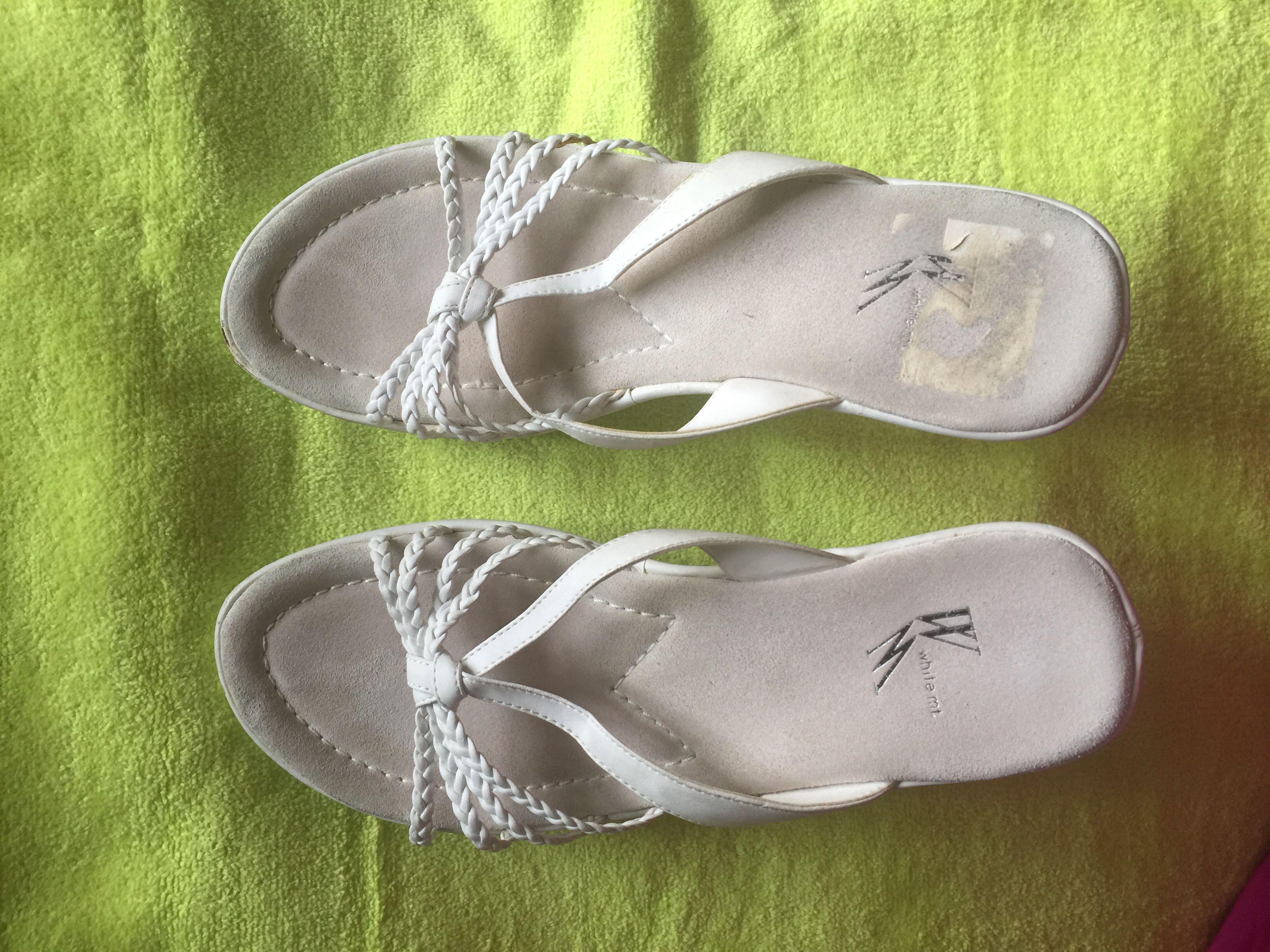 white mt sandals