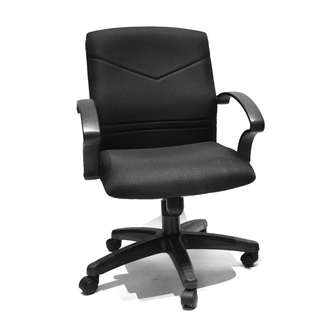 Black Executive Office Arm Chair Ergonomic + Swivel