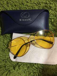 KlassiC-黃色鏡面墨鏡