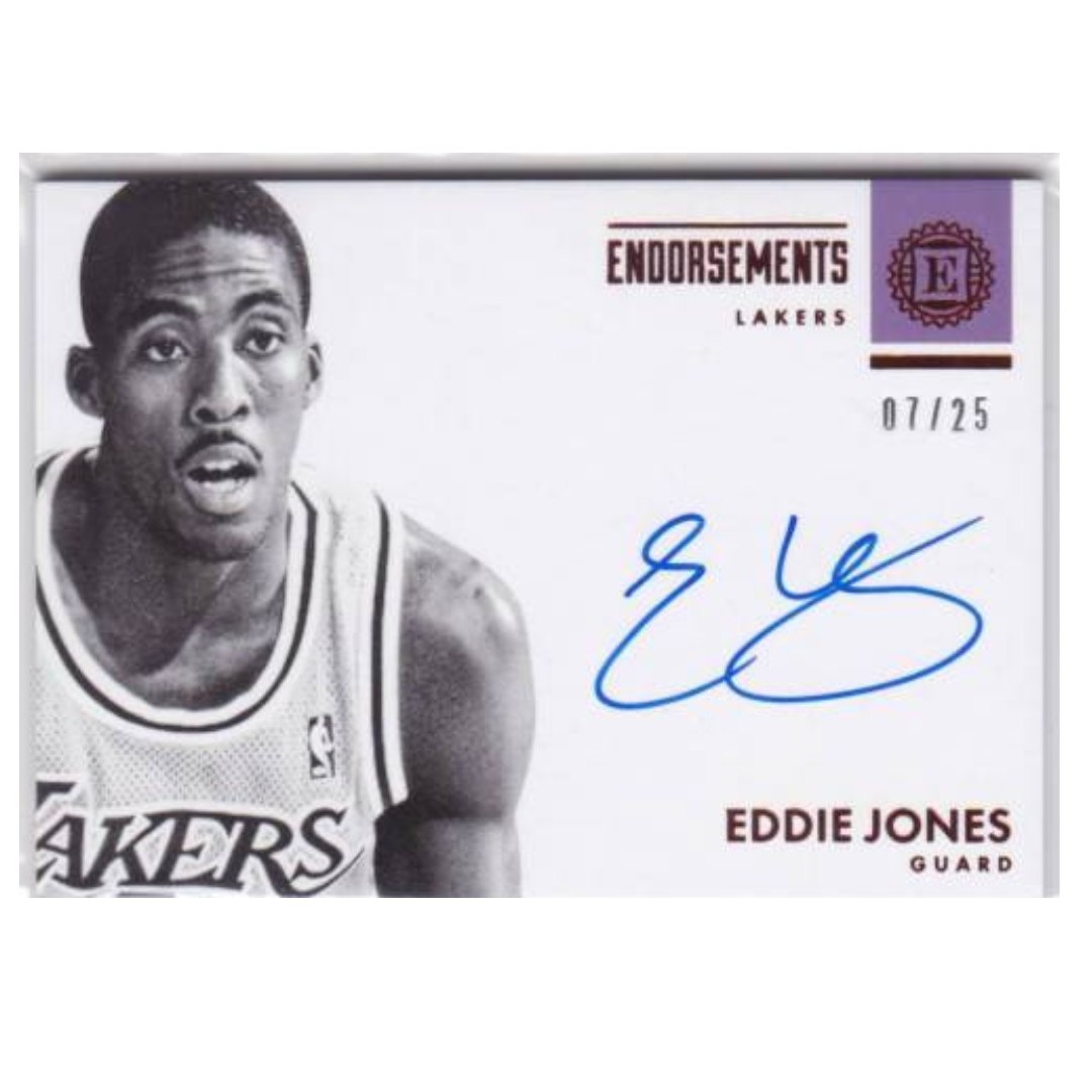 2017 18 Panini Encased Endorsements Auto Red 7 25 Eddie Jones Lakers Toys Games Others On Carousell