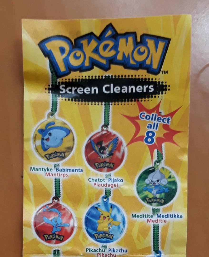 4 Units of POKEMON Original Screen Cleaner/Phone Strap, Mobile Phones