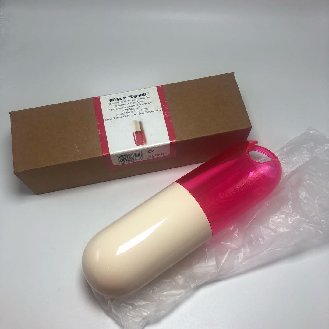 Alessi Ori Uppill Cotton pad dispenser Pink, Perabotan Rumah di Carousell