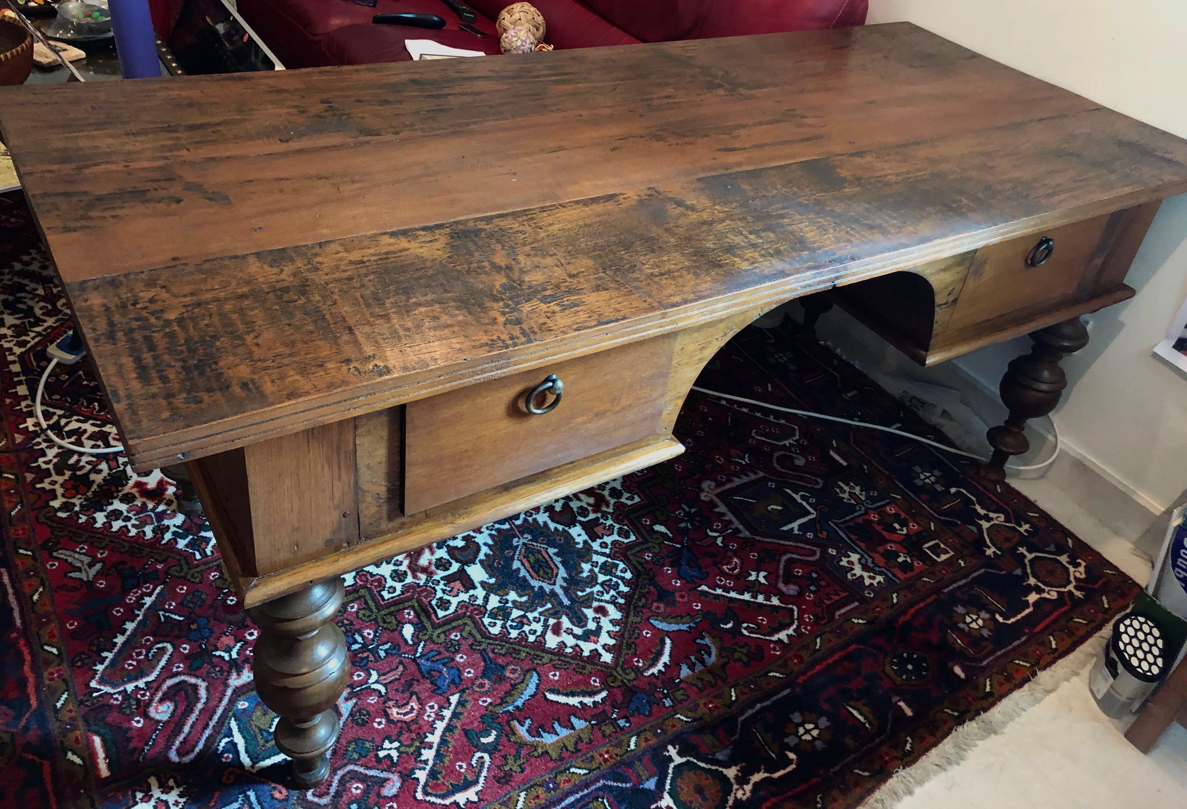 Antique Indonesian Wood Desk Furniture Tables Chairs On Carousell