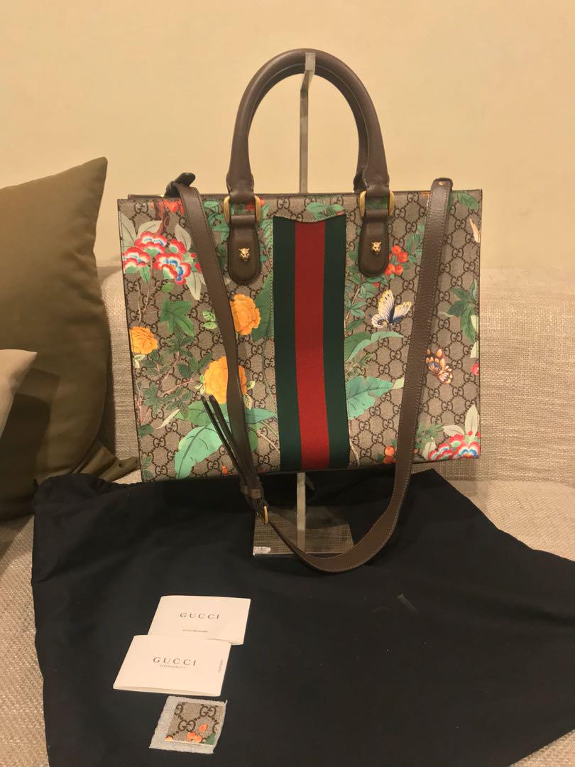 gucci tian tote bag