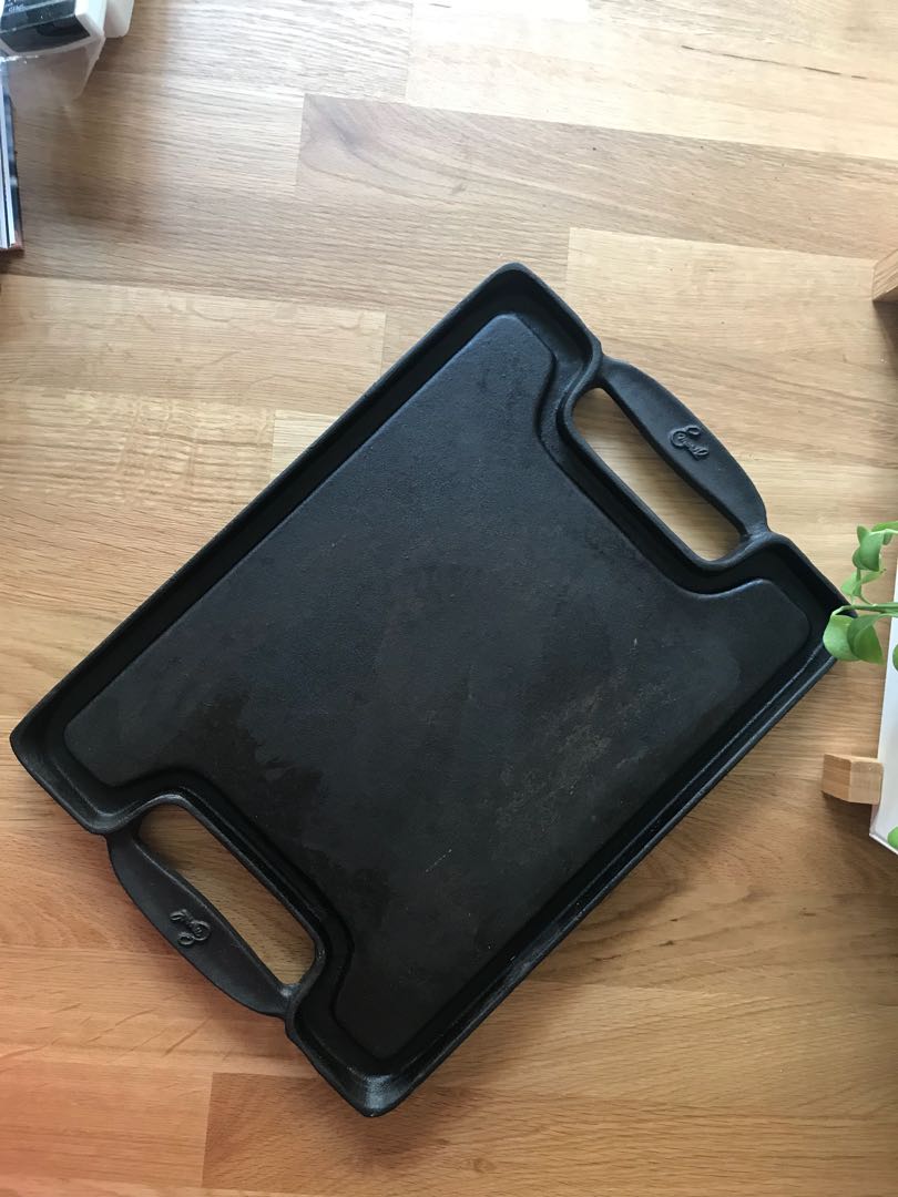 Emeril Lagasse cast iron double sided grill and griddle pan, Furniture