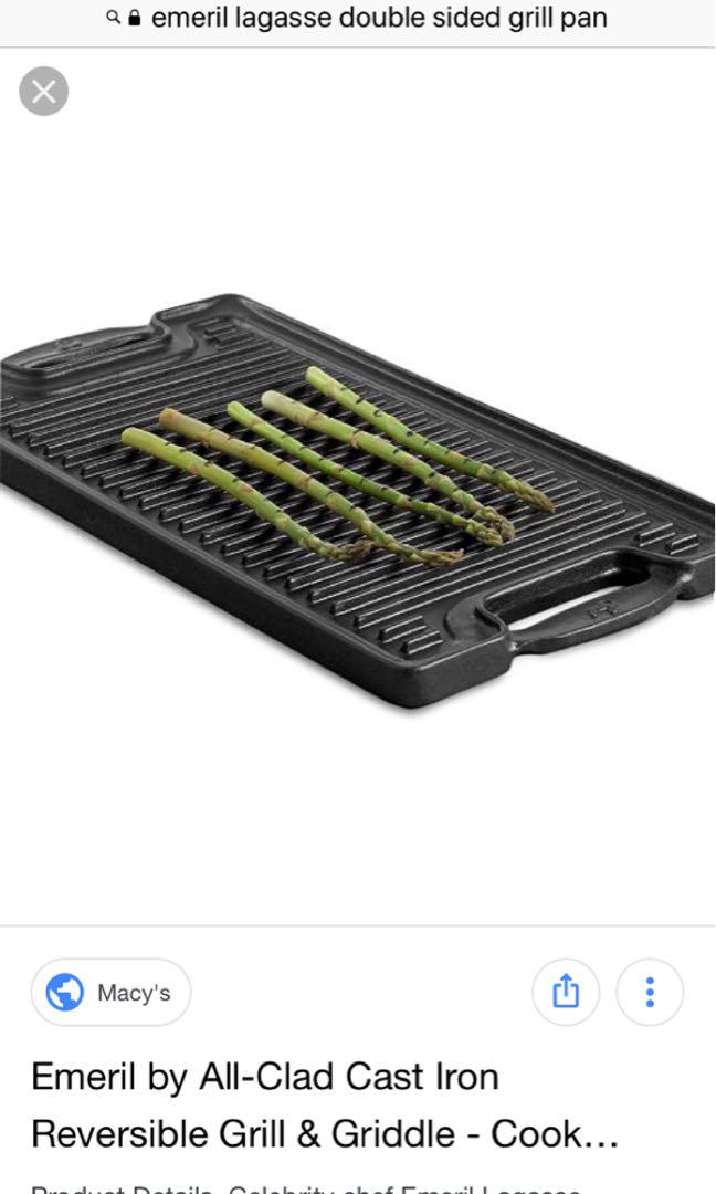 Emeril Lagasse cast iron double sided grill and griddle pan, Furniture