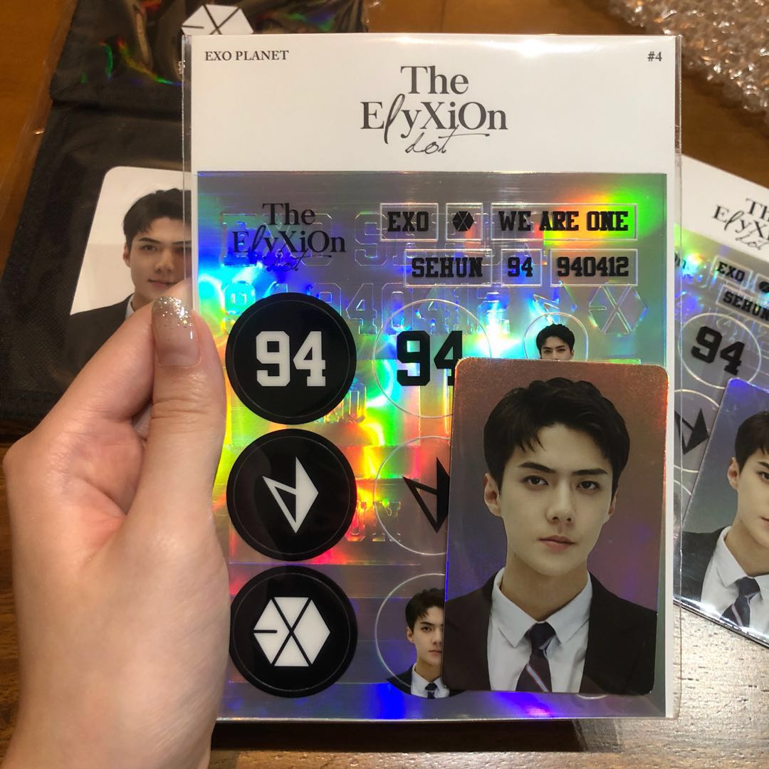 Exo Sehun Elyxion Concert Goods Sticker Deco Entertainment K Wave