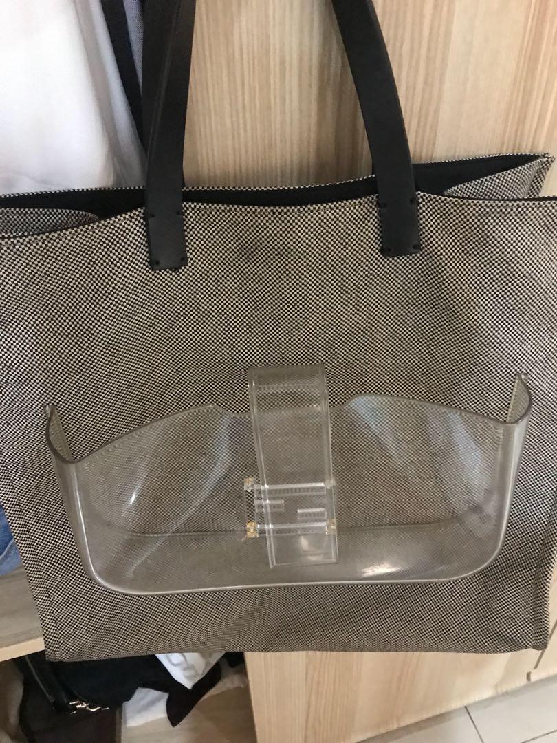 Fendi Canvas Tote Bag Women S Fashion Women S Bags Wallets On